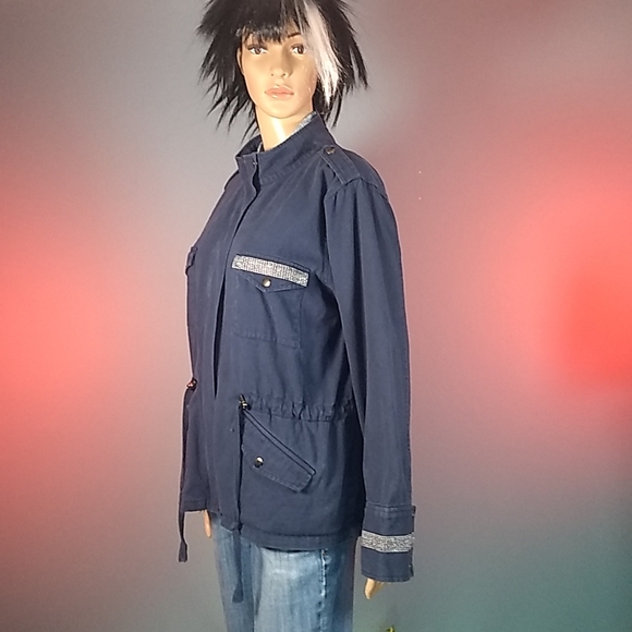 Sheryl Crow embroidered military style jacket Sz L - Picture 3 of 17